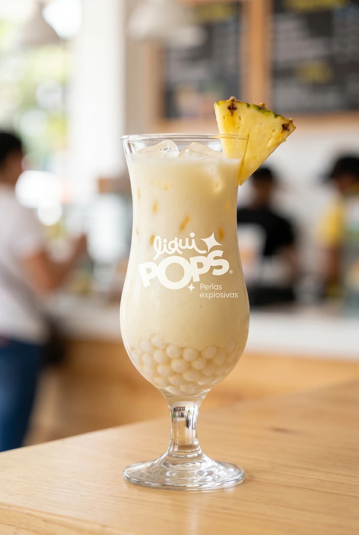 Piña colada sin alcohol preparado con insumos Perlas Explosivas